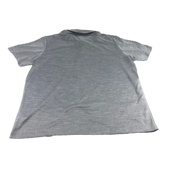 Adidas Men's Polo Golf Shirt XL Short Sleeve Gray and White Blended + Trim 88387 - Picture 2 of 11